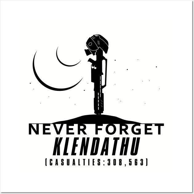 Never Forget Klendathu - black Wall Art by CCDesign